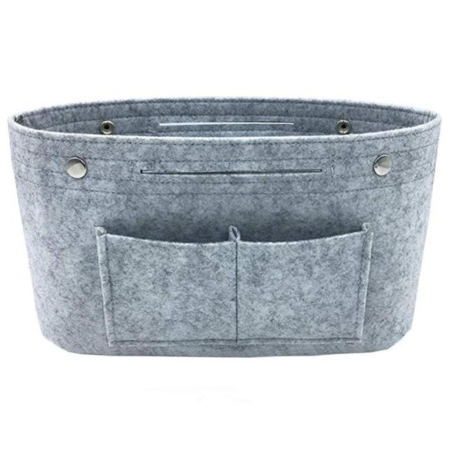 Felt Makeup Storage Organizer with Multiple Pockets, 25 x 16 x 10 cm