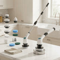 Cordless Electric Spin Scrubber with 10 Tools and Adjustable Handle
