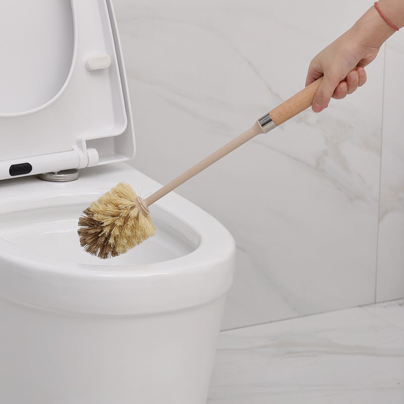 Wooden Toilet Brush with Beech Handle and 360° PP Bristles