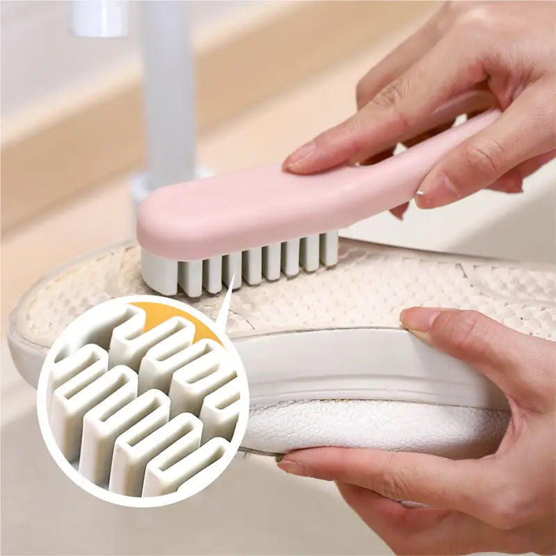 Self-Adhesive Suede Shoe Brush with Soft Bristles