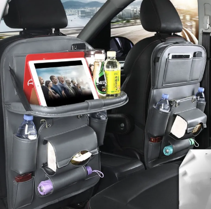 Leather Car Storage Tray for Phone, Wallet and Keys