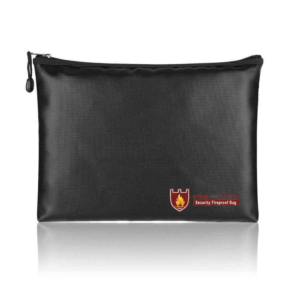 Fireproof and Waterproof Silicone Document Bag with Zipper, 3 Sizes