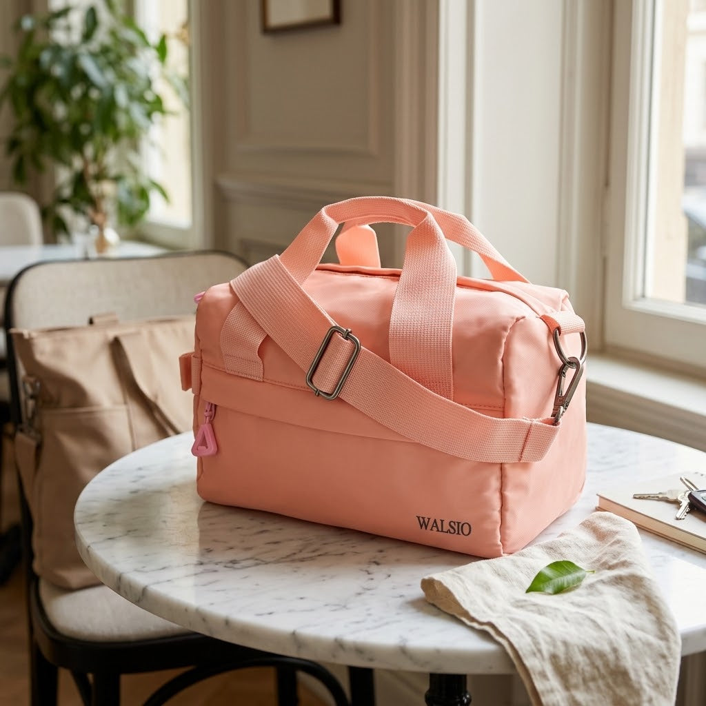 Mini Gym Duffel Bag, 11 in, Waterproof PU, Pink
