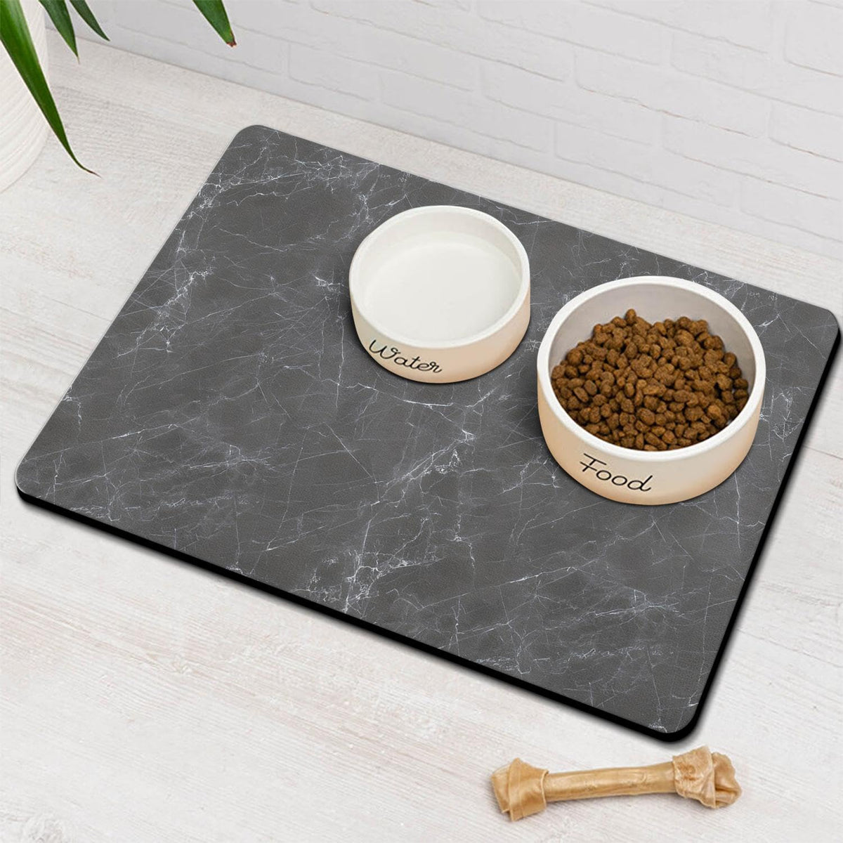 Non-Slip Absorbent Pet Food and Water Mat, 16 x 24 in