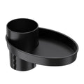 Rotatable Car Seat Cup Holder with Food Tray, Black