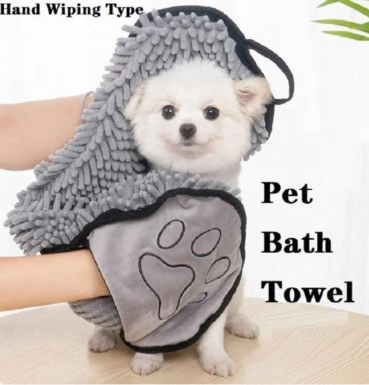 Soft Absorbent Pet Cleaning Washcloth for Paws and Fur