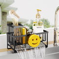 Self-Draining Smiley Sink Caddy, Black Stainless Steel