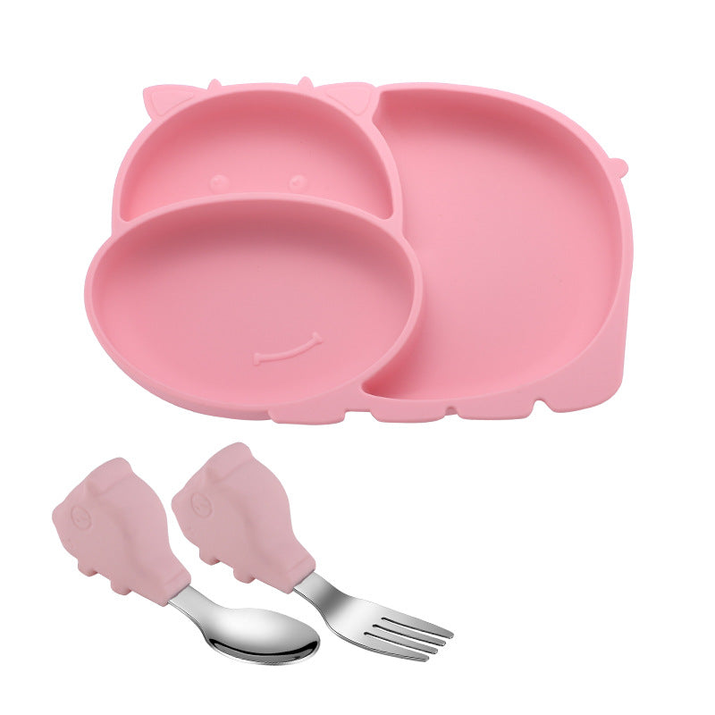 Divided Silicone Suction Plate for Baby Mealtimes, Multiple Options