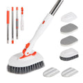 3-in-1 Tub and Tile Scrub Brush with 52 in Handle and Lockable Head