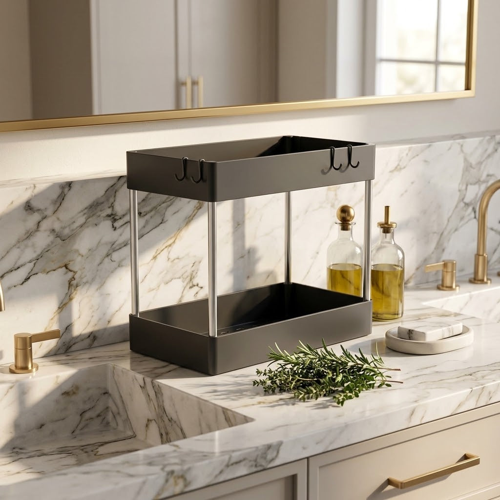 Under-Sink Organizer with Two Pull-Out Drawers, Animal Design