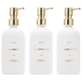 Refillable Shampoo and Conditioner Pump Bottles, 21 oz, 3 Pack