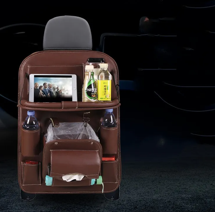 Leather Car Storage Tray for Phone, Wallet and Keys
