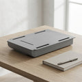 Adhesive Under-Desk Pull-Out Drawer, ABS, White or Grey