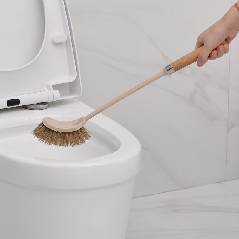 Wooden Toilet Brush with Beech Handle and 360° PP Bristles