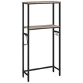 2-Tier Over-the-Toilet Storage Shelf with Paper Holder and Hooks
