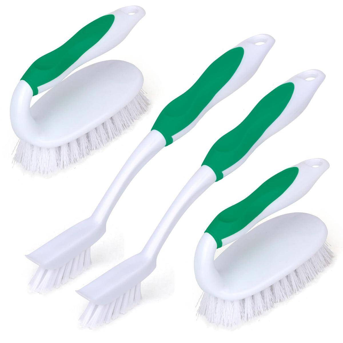 Deep Cleaning Scrub Brush Kit with Tile and Grout Brushes, Set of 4