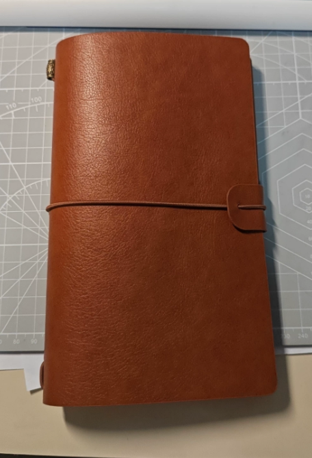 Vintage PU Leather Travel Journal with Strap, A6