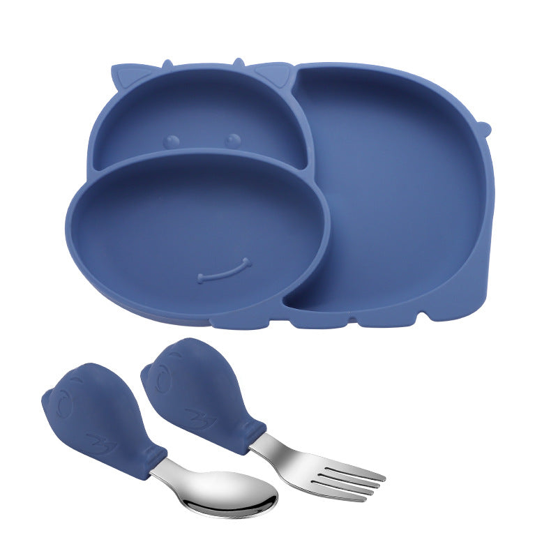 Divided Silicone Suction Plate for Baby Mealtimes, Multiple Options