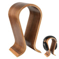 Wooden Omega Headphone Stand, 9.8 in, Walnut Finish