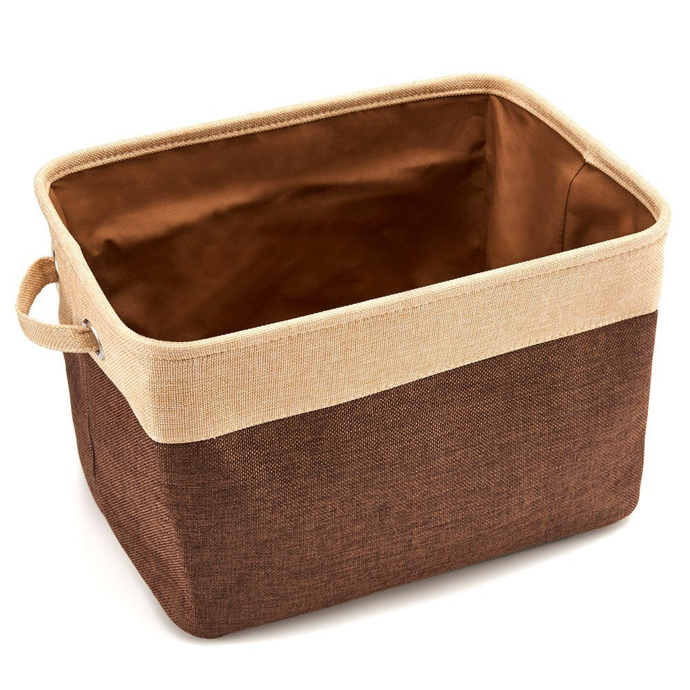 Collapsible Cotton Linen Storage Box for Toys and Sundries