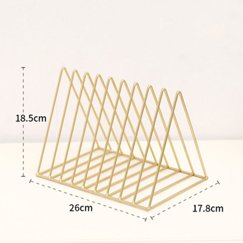 Scandinavian Metal Desktop Book and Magazine Holder, 9 Grid