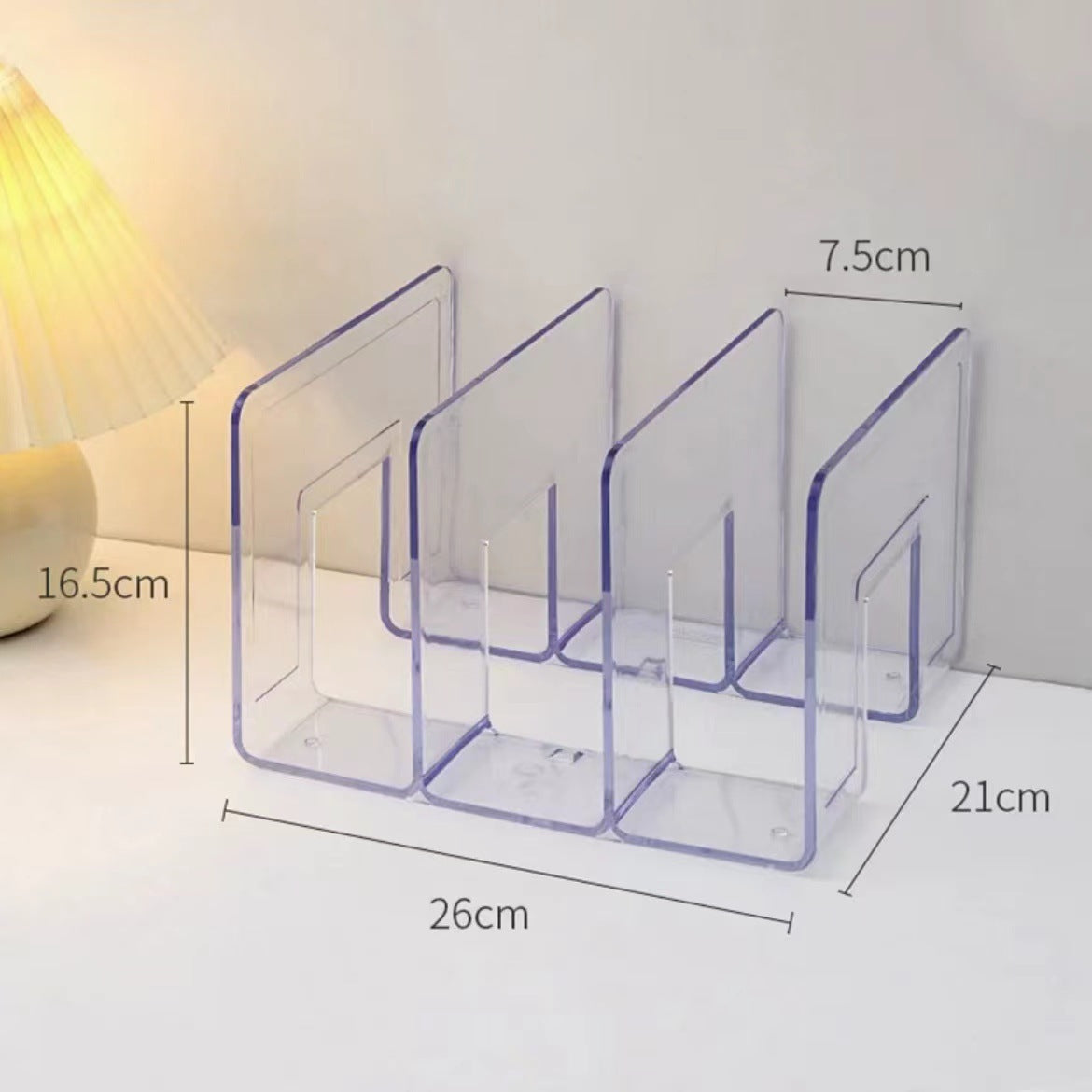 Clear Stackable Handbag Organizer, 3 or 4 Compartments