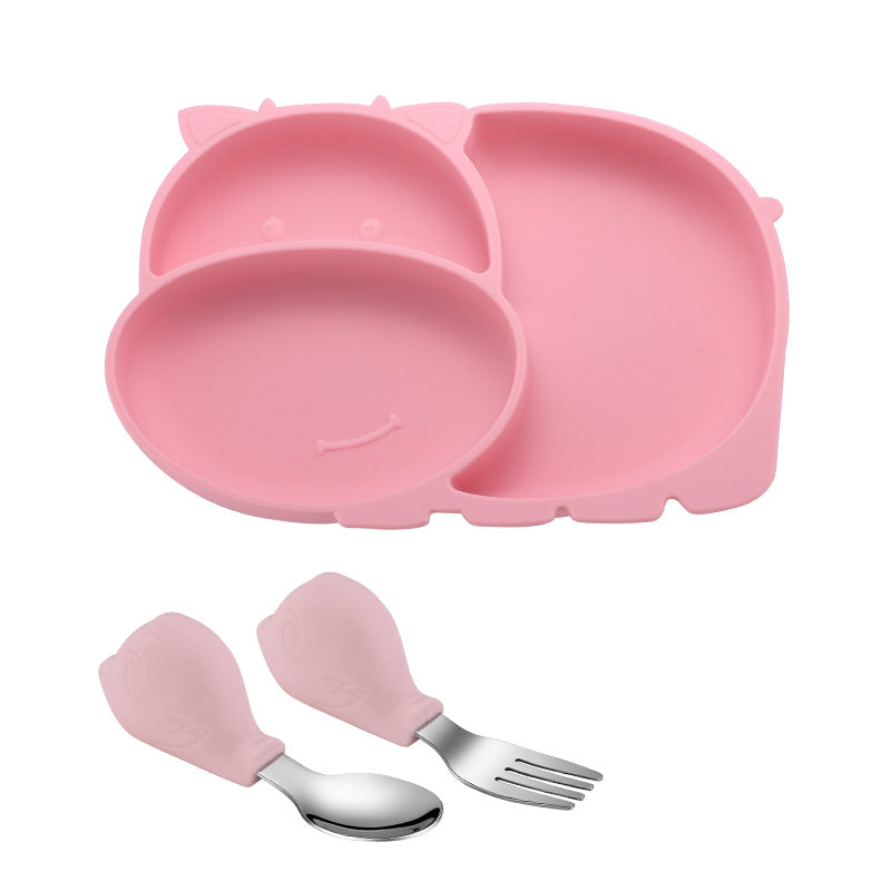 Divided Silicone Suction Plate for Baby Mealtimes, Multiple Options