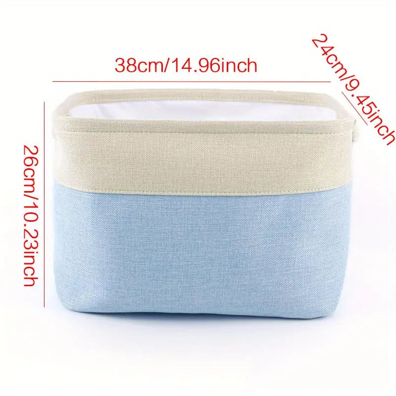 Collapsible Cotton Linen Storage Box for Toys and Sundries