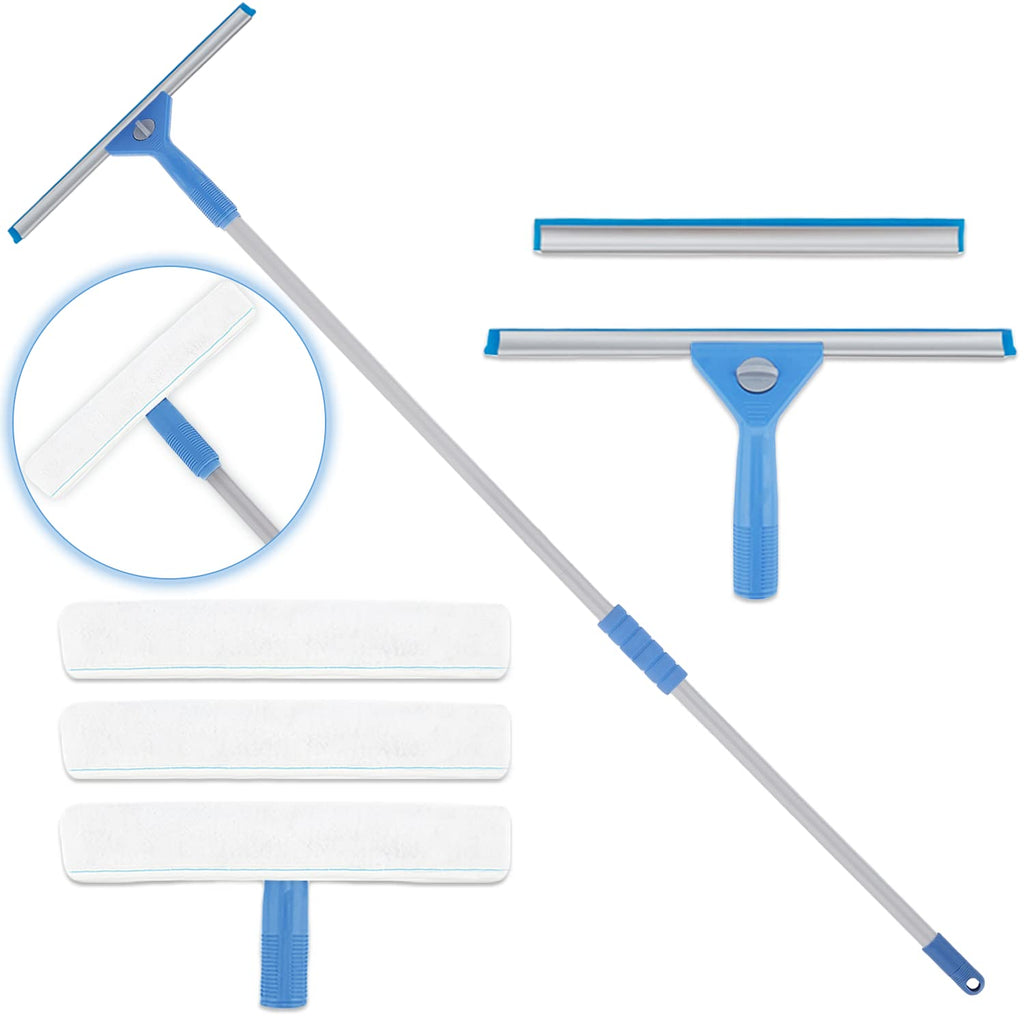 Window Squeegee Kit with 69 in Extension Pole and 2 Blades