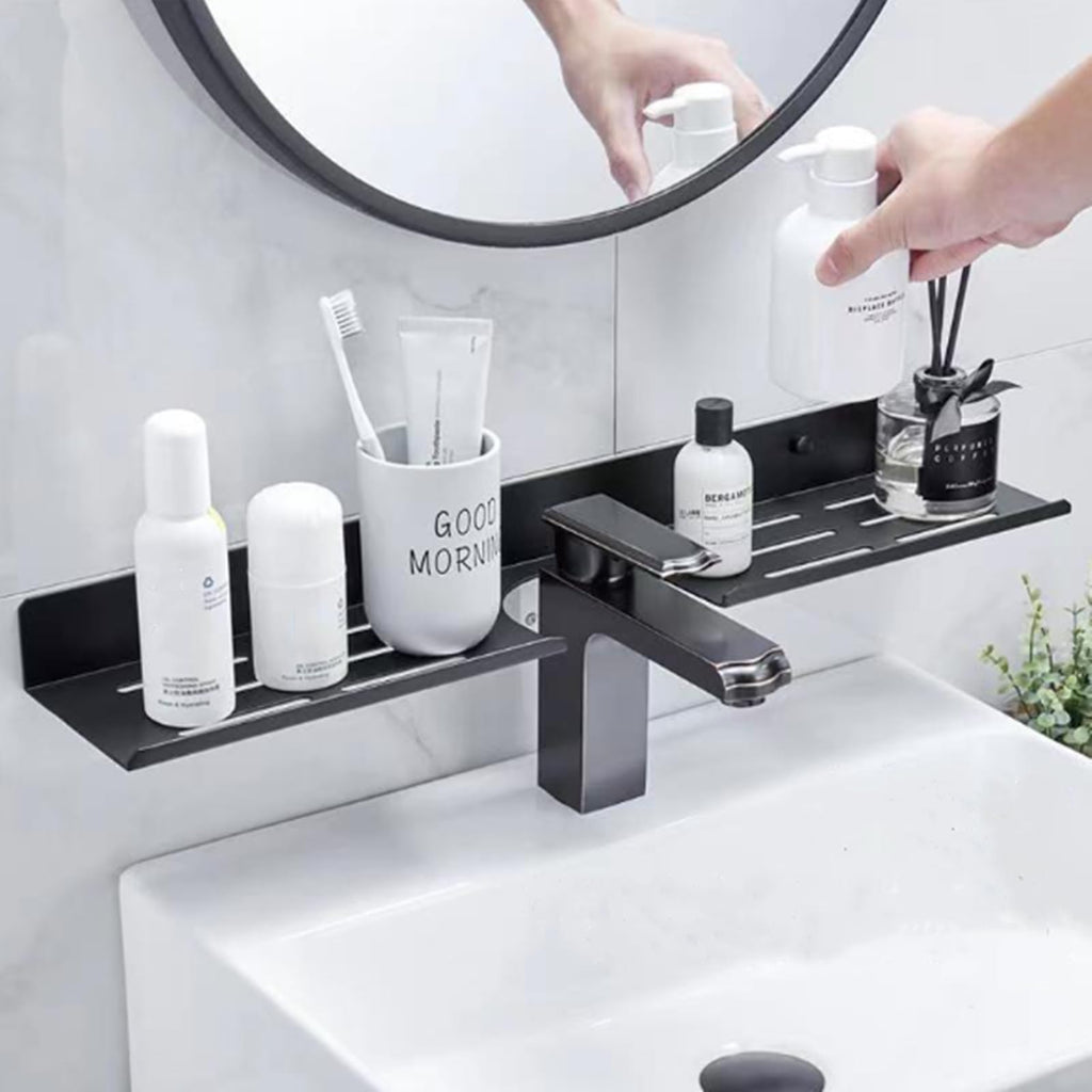 Over-the-Faucet Metal Sink Shelf, 24 in, Black