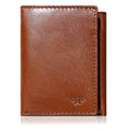 Slim Trifold Wallet, RFID-Blocking Full-Grain Leather, Tan
