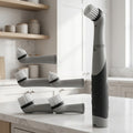 Cordless Electric Cleaning Brush with 4 Interchangeable Heads, Black