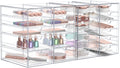 Clear Stackable Makeup Organizer with 22 Drawers, 4-Piece Set