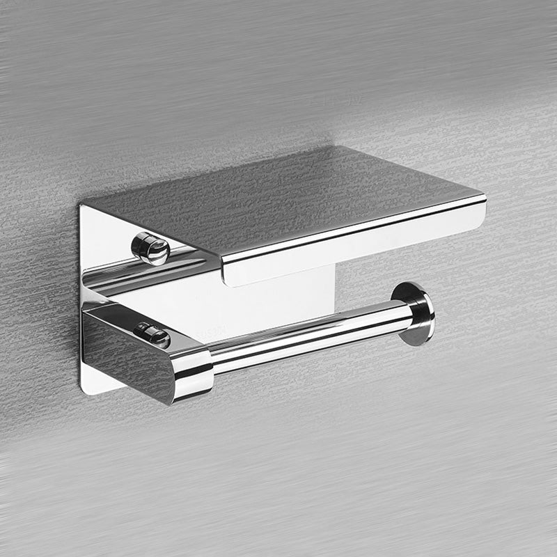 Stainless Steel Tissue Holder, No-Drill Install, Silver