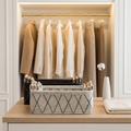Hand-Sewn Felt Storage Basket for Vanity or Desk, S, M or L