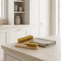 Wooden Laundry Stain Brush with Boar Bristles