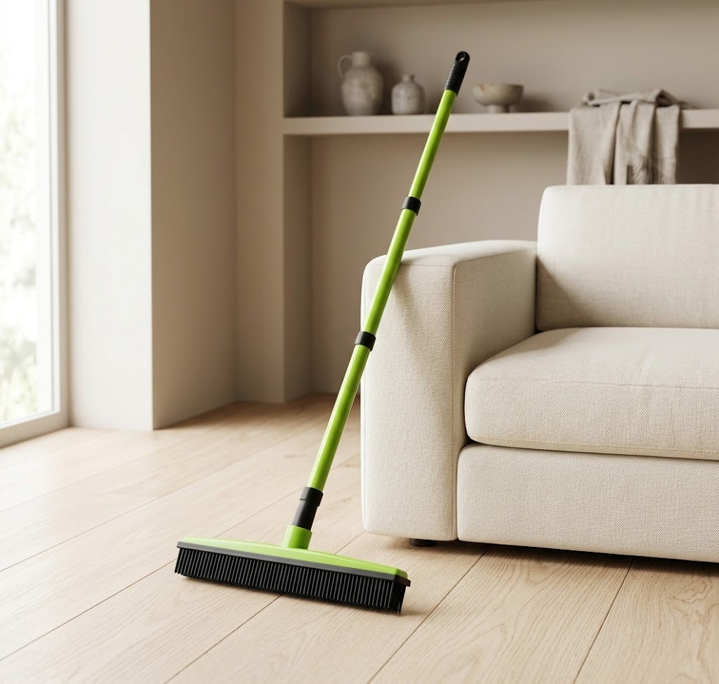 Pet Hair Removal Broom with Rubber Bristles