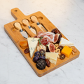 Bamboo Cheese Board with Magnetic Knife Storage, 12 x 8 in