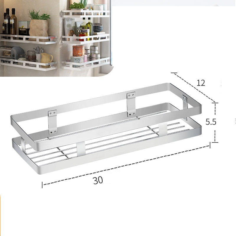 Wall-Mounted Carbon Steel Spice Rack Shelf, 30 to 50 cm