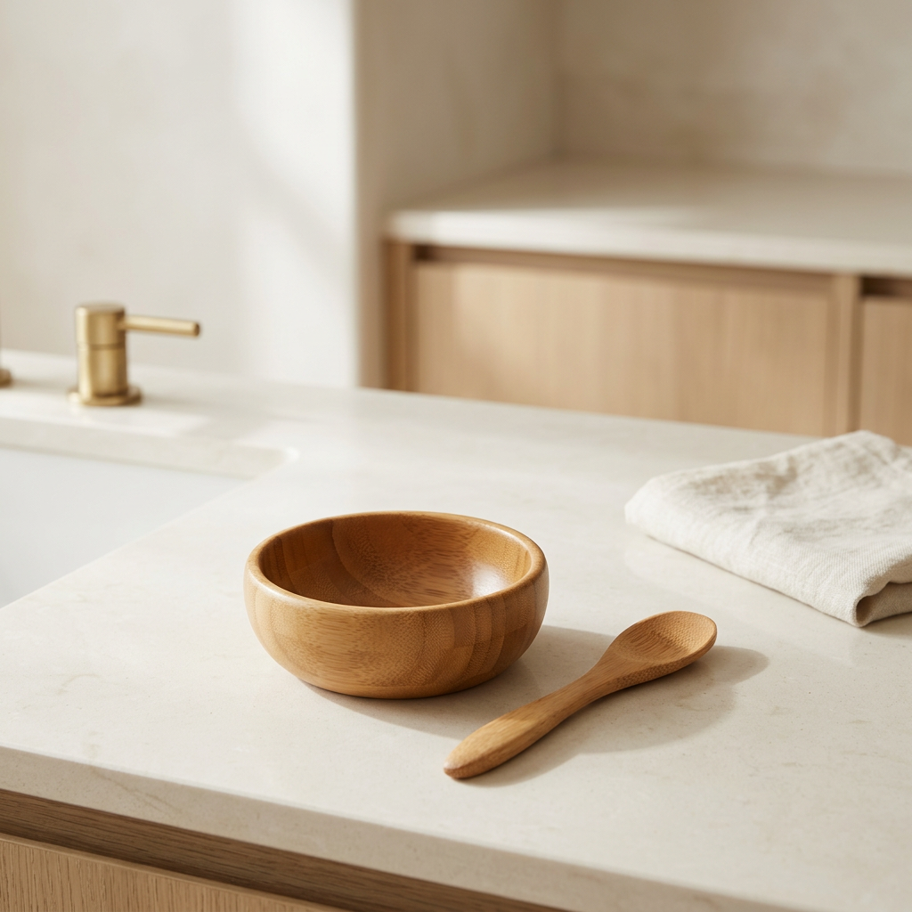 Bamboo Face Mask Mixing Bowl and Stick Kit