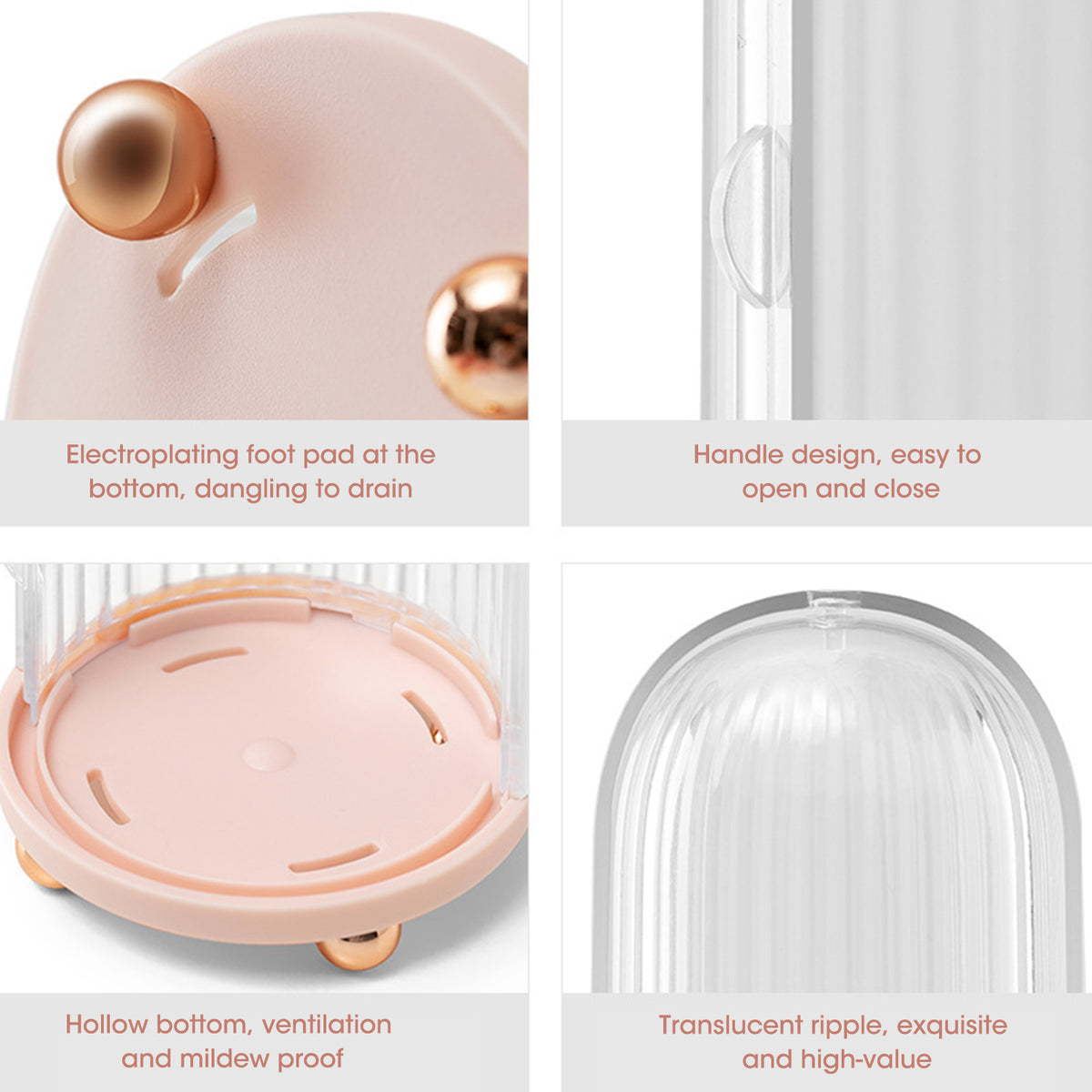 Ventilated Makeup Sponge Storage Case, White or Pink