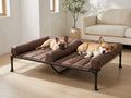 Double Elevated Dog Bed with Removable Bolster Mats, 49 x 33 in