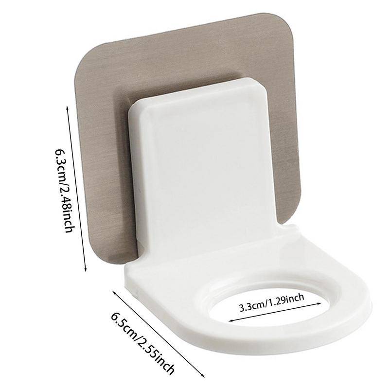 Self-Adhesive Wall Bottle Holder for Shower or Kitchen, White