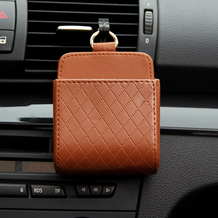 Embossed Car Air Vent Storage Pocket for Phone and Keys