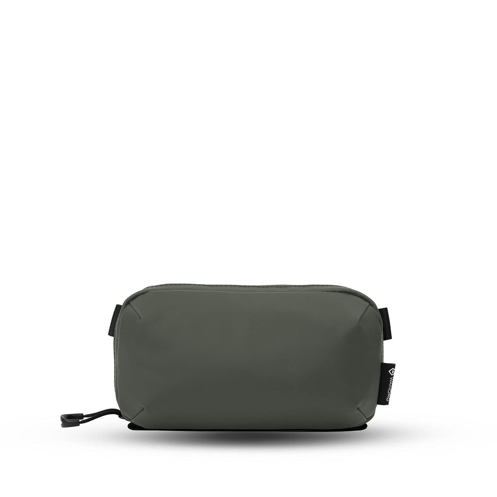 Small Weather-Resistant Tech Organizer Bag for Cables and Gear, Green