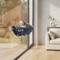Felt Cat Window Perch with 5 Suction Cups, 26.4 x 9.8 in, Blue