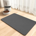 Absorbent Quick-Dry Pet Feeding Mat, 17 x 28 in, Dark Grey