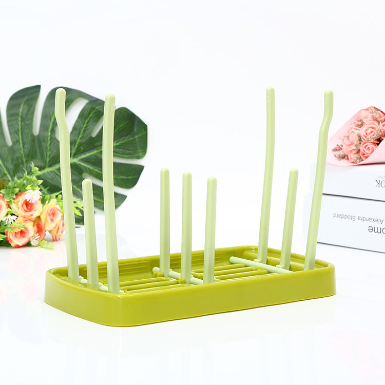 Space-Saving Baby Bottle Drying Rack, Foldable Portable Tray
