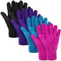 Microfiber Dusting Gloves, Washable, Size L, 4 Pairs