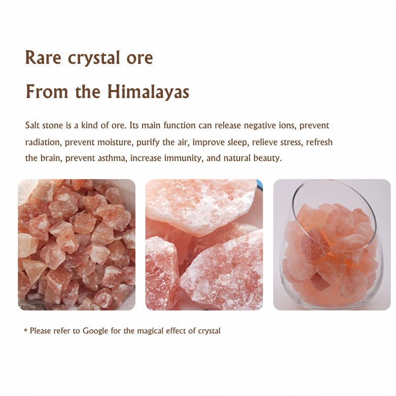 Himalayan Salt Stone Diffuser and Humidifier with LED Light, Pink